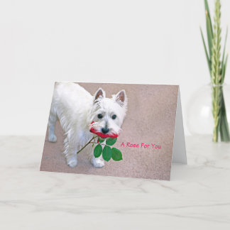 Remerciements "Un Rose pour vous" toutes les occasions carte de 