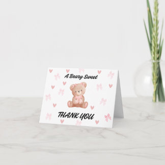 Remerciements Une carte de remerciement adorablement mignonne