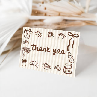 Remerciements Une carte de remerciement pour une baby shower Un