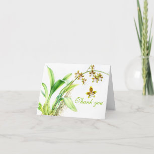 Remerciements Verdure d'orchidées d'eau douce carte de remerciem