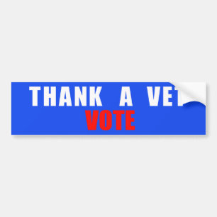 Remerciements Vet Vote Bumper Sticker