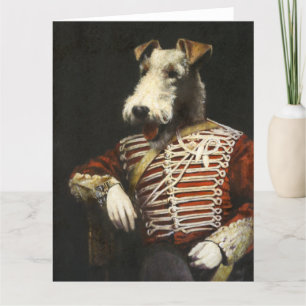 Remerciements Victorian Fox Terrier Grande carte de voeux