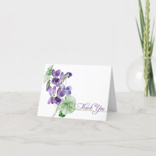 Remerciements Violets Violets Violets Floraux Carte de remerciem