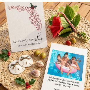 Remerciements Vœux chaleureux Carte de Noël photo Floride