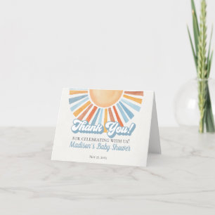 Remerciements Voici le Son Sunshine Douche Carte de remerciement