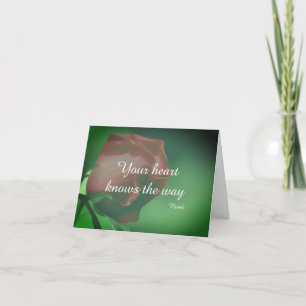 Remerciements Votre coeur connaît la carte de notes inspirante