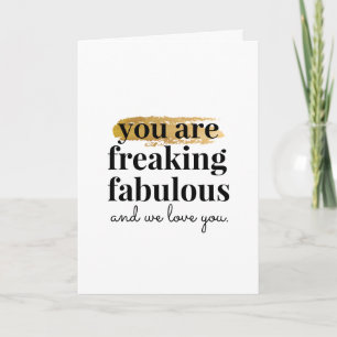 Remerciements Vous êtes fabuleux Nous aimons votre carte de supp