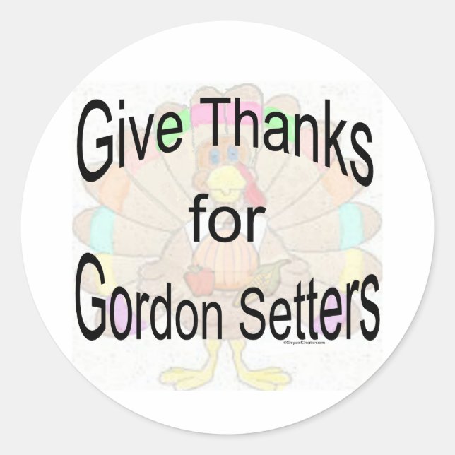 Remerciez Gordon Setters Sticker (Devant)