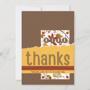 Remerciez la carte de voeux de Thanksgiving