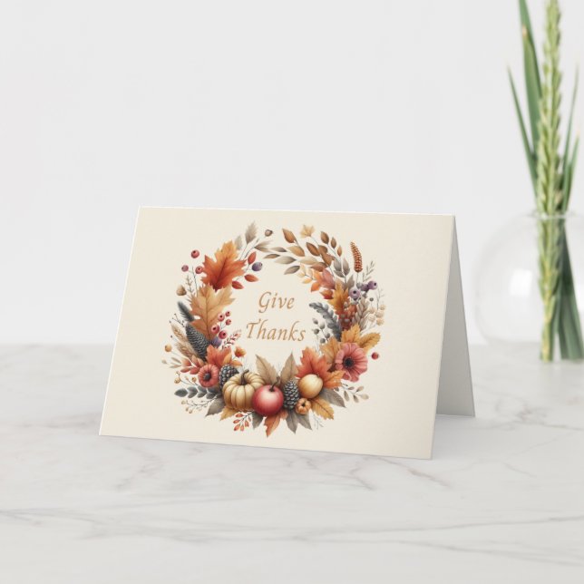 Remerciez la carte Thanksgiving (Devant)