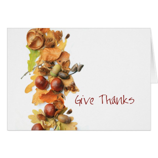 Remerciez Thanksgiving Card (Devant horizontal)