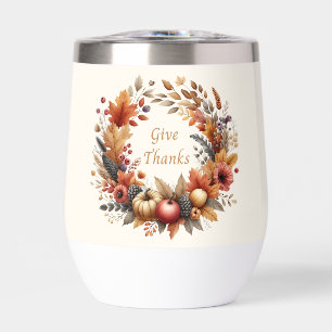 Remerciez Thanksgiving Wine Tumbler