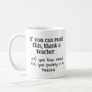 Remerciez un professeur Mug phonétique maternelle 