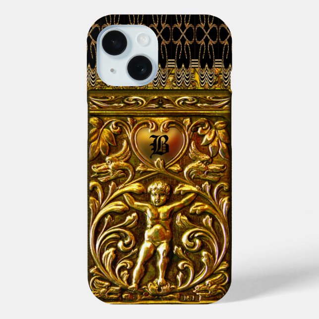 Remiel Cherub Liebe Monogram Case-Mate iPhone Hülle (Rückseite)