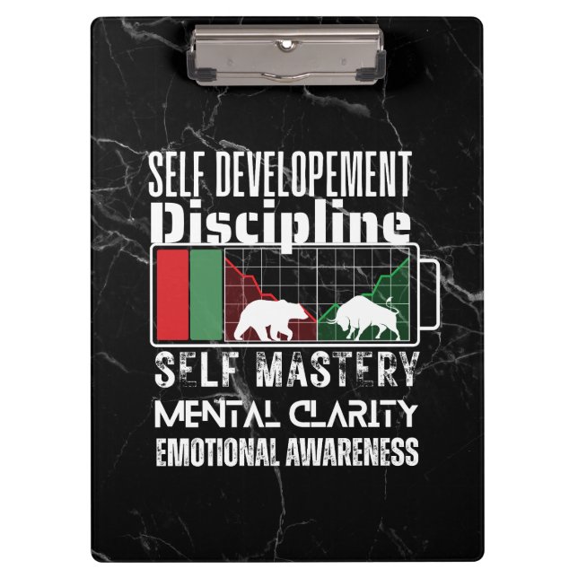 Reminder and motivation | Forex mindset | Marble Klemmbrett (Vorderseite)