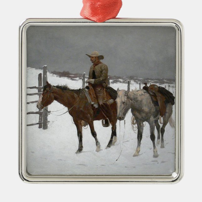 Remington - Der Fall des Cowboys Ornament Aus Metall (Vorne)