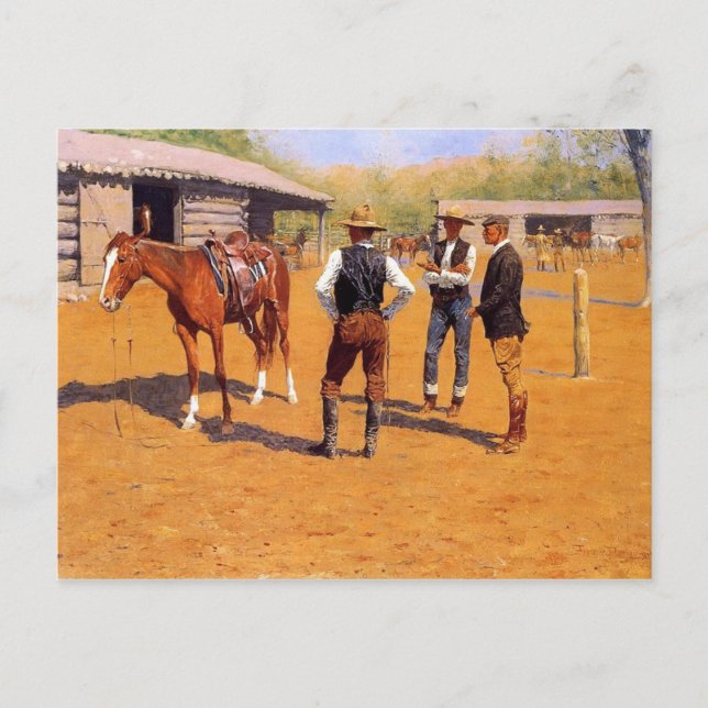 Remington - Der Kauf von Polo Ponys im Westen Postkarte (Vorderseite)
