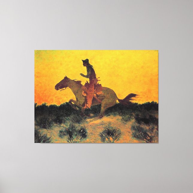Remington - Gegen Sunset, schöne Kunst Leinwanddruck (Vorderseite)