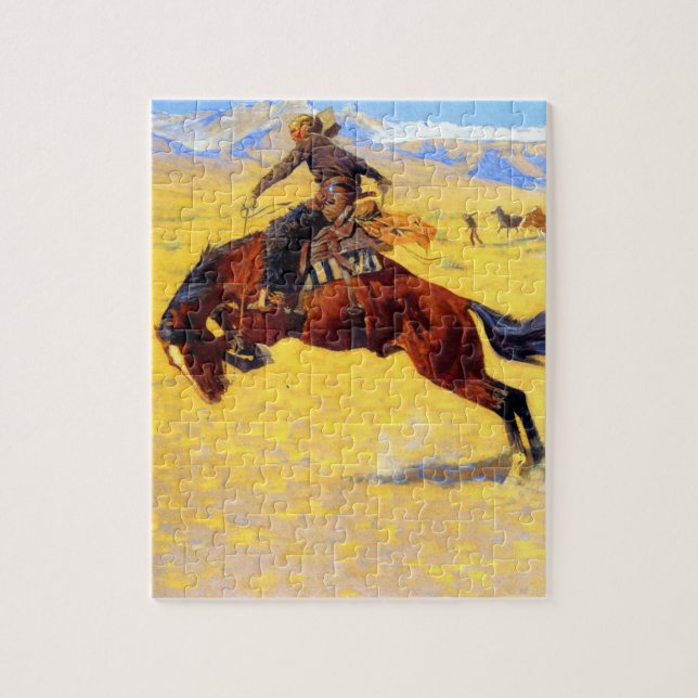 Remington Old West Horse und Cowboy (Vertikal)