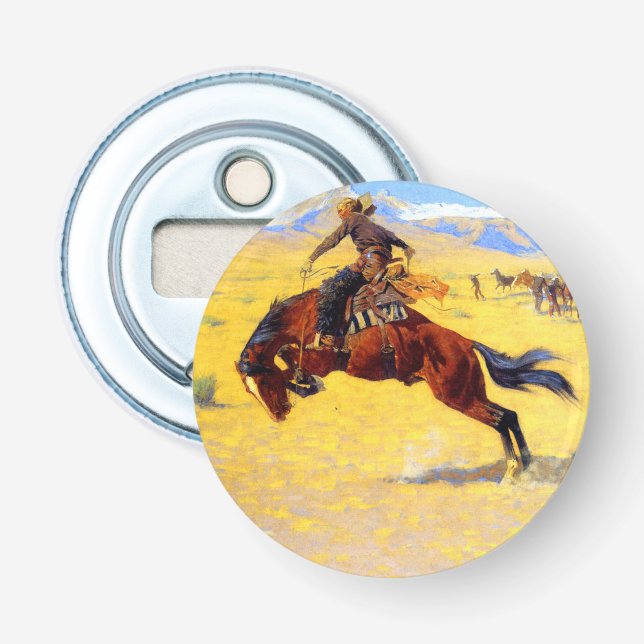 Remington Old West Horse und Cowboy Flaschenöffner (Vorderseite)