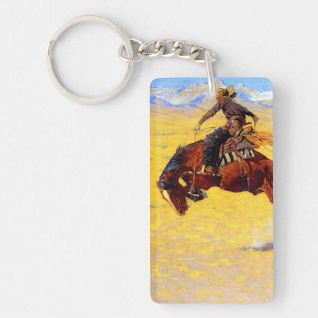 Remington Old West Horse und Cowboy Schlüsselanhänger (Vorderseite)