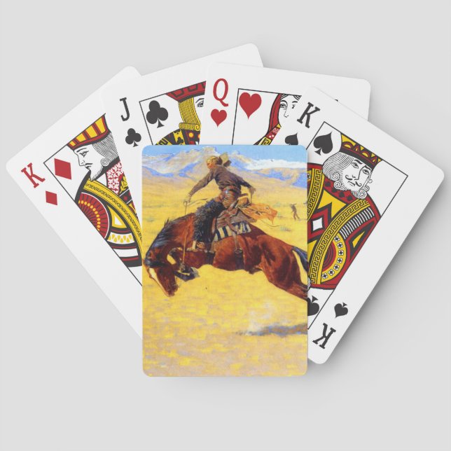 Remington Old West Horse und Cowboy Spielkarten (Rückseite)