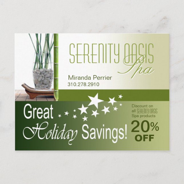 Remise spa pour les vacances (olive) Carte postale (Devant)