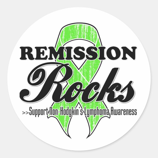 Remission Rocks - Non-Hodgkins Lymphom Bewusstsein Runder Aufkleber (Vorderseite)