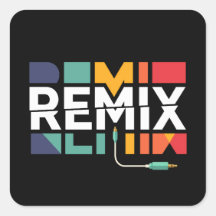 Remix-Audio | DJ-Musik Retro-Geometrisches Grafikd