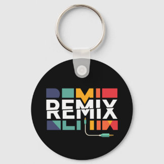 Remix-Audio | DJ-Musik Retro-Geometrisches Grafikd Schlüsselanhänger