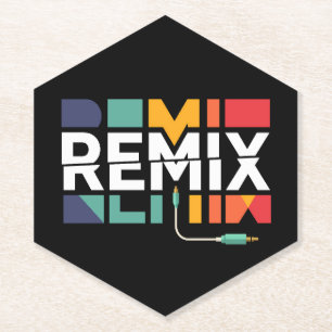 Remix-Audio   DJ-Musik Retro-Geometrisches Grafikd Untersetzer