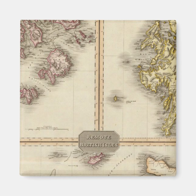 Remote British Isles Jersey und Guernsey Magnet (Vorne)