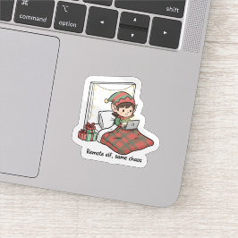 Remote Elf Chaos – Lustiges Weihnachten von Zuhaus Aufkleber