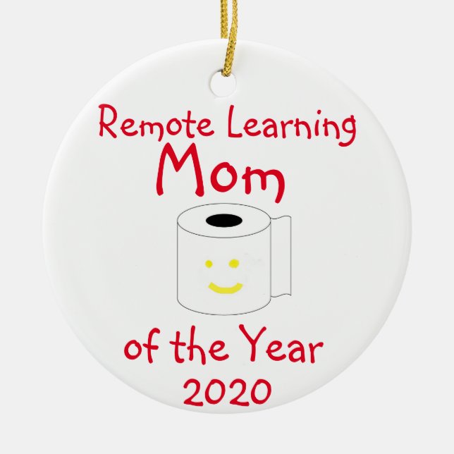 Remote Learning Mama des Jahres Keramik Ornament (Vorne)