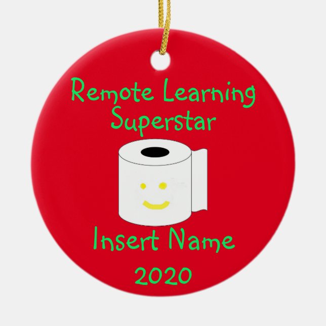 Remote Learning Superstar Personalisiert Ornamente (Vorne)