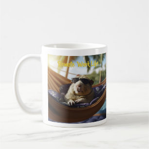 Remote Work Life Hammock Guinea Schweinekaffee Tas Kaffeetasse