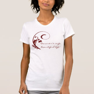 Remous de rouge de T-shirt de la vie de l'épouse