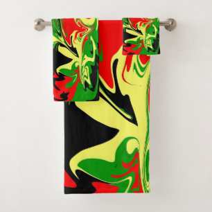 Remous rouges, jaunes, noirs et verts