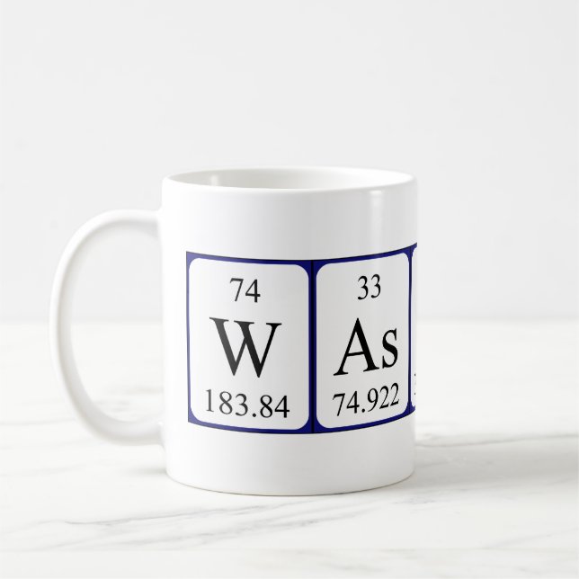 Remplacer la tasse de mots de table périodique (Gauche)