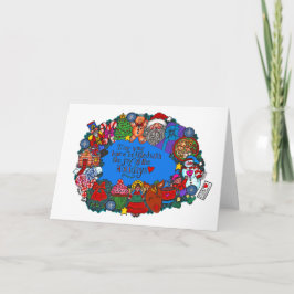 Rempli avec la carte de la joie des fêtes
