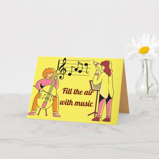 Remplir l'air avec la carte de musique (Petite plante)