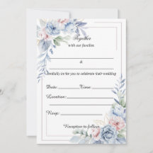 Remplissez Le Faire-part de mariage Floral Blanc