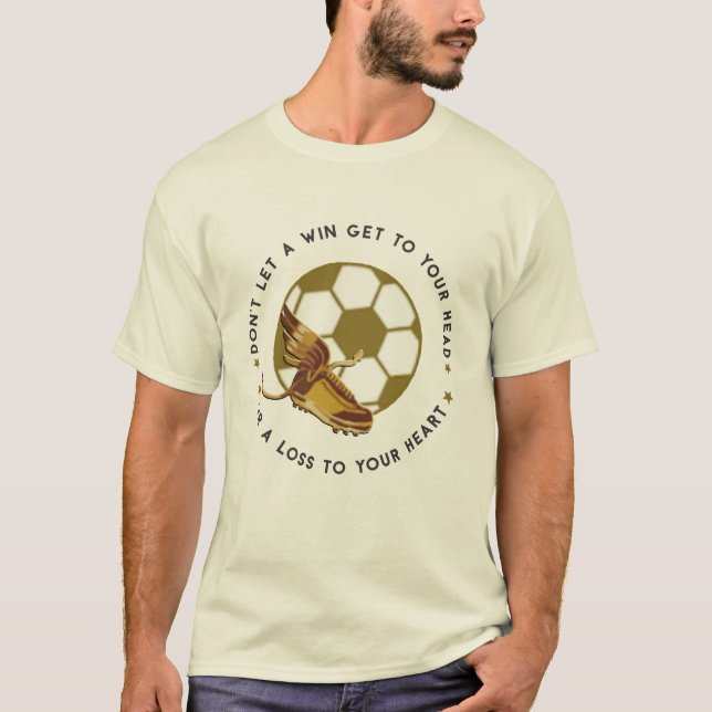 Remporter ou perdre le T-shirt du soccer motivatio (Devant)