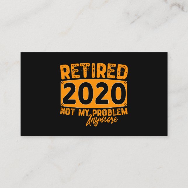 Remüde 2020 Nicht mein Problem noch mehr-lustig Re Visitenkarte (Vorderseite)