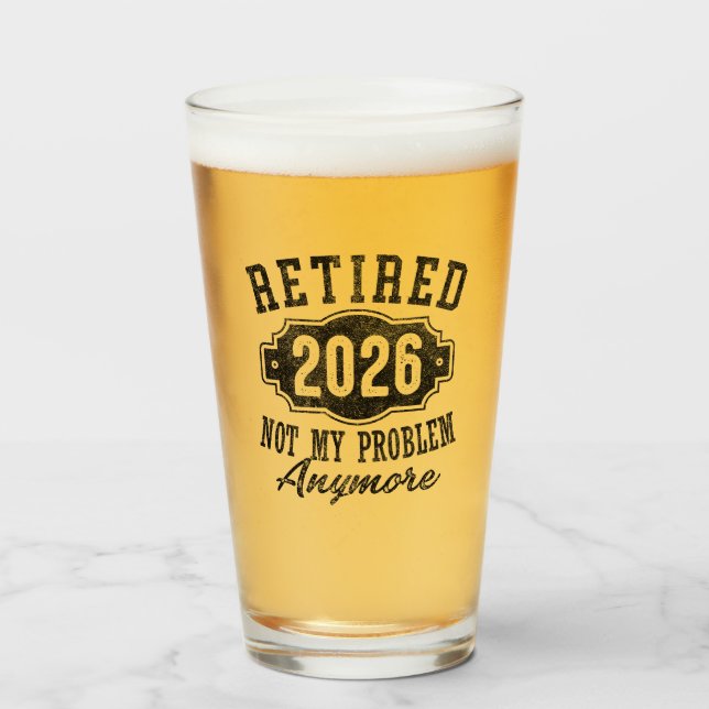 Remüde 2026 nicht mehr mein Problem für den Ruhest Glas (Vorne (Gefüllt))