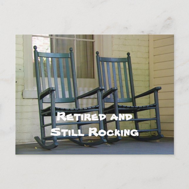 "Remüde and Still Rocking Spaß Custom Design Postkarte (Vorderseite)