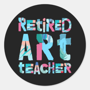 Remüde Art Teacher Runder Aufkleber