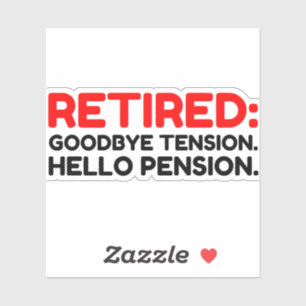 Remüde Auf Wiedersehen Tension Hallo Pension Aufkleber