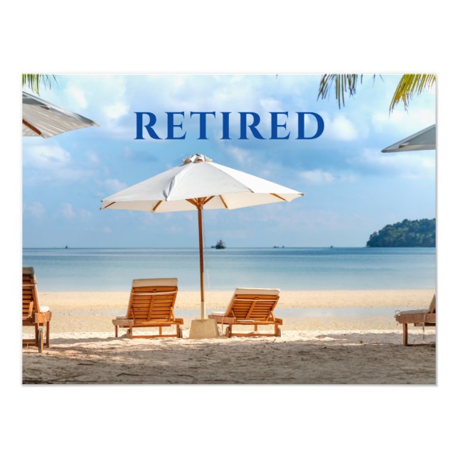 Remüde Beach Lounge Stühle mit Sonnenschirm Fotodruck (Vorne)