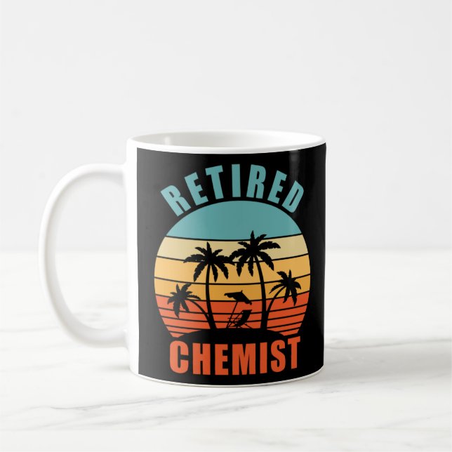 Remüde Chemist Chemistry Happy Retirement Kaffeetasse (Links)